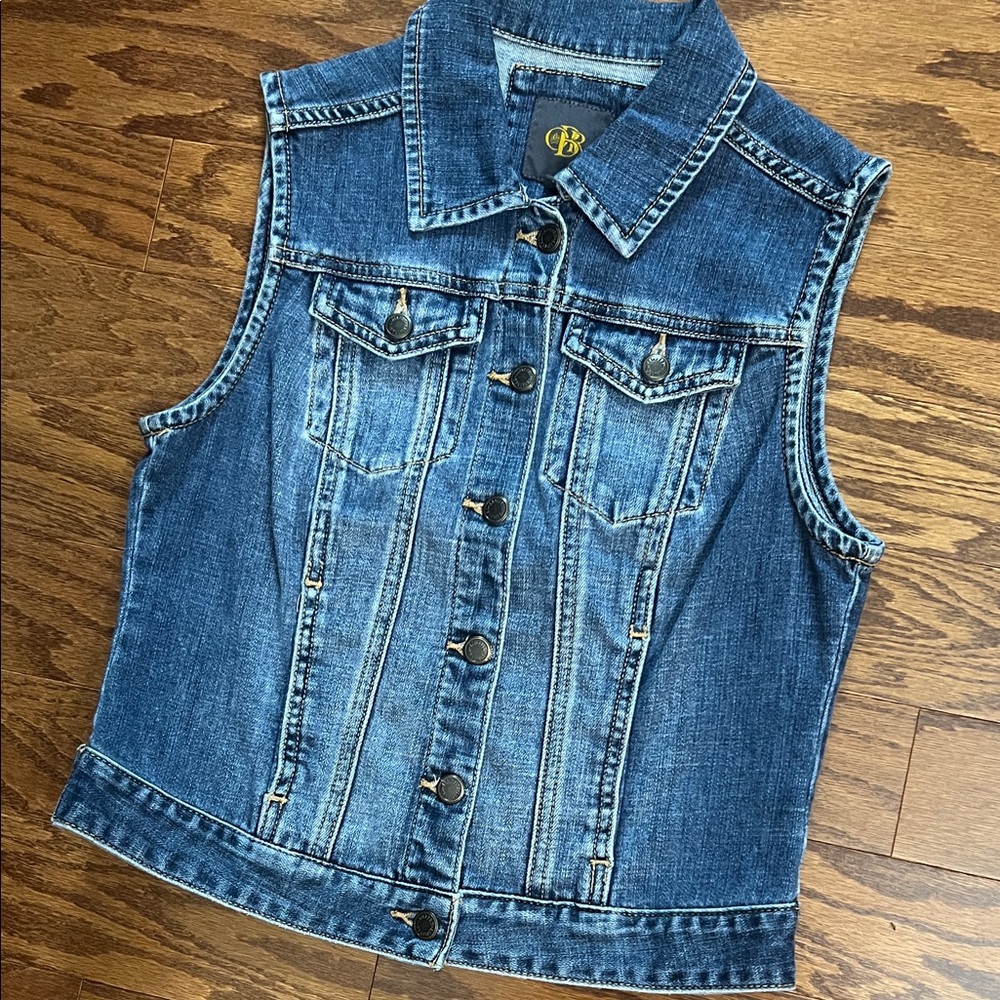 The Limited Blue Denim Sleeveless Vest, size XS